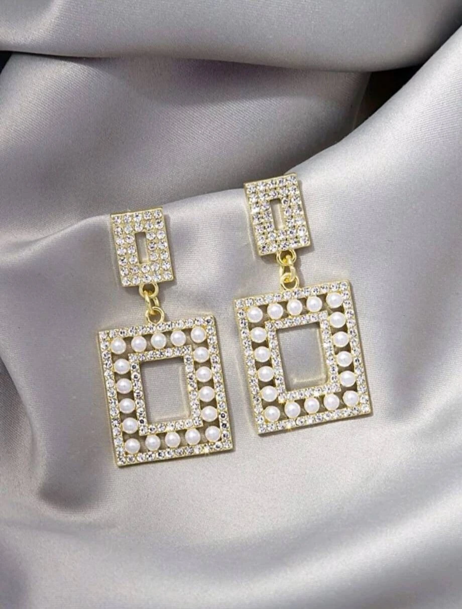 Square Earring,crystal Gold Earrings,pearl Earrings,chandelier Earrings, Rhinestone, Crystal, Gifts For Her, Christmas, Valentines,birthdays 3 Square Earring,crystal Gold Earrings,pearl Earrings,chandelier Earrings, Rhinestone, Crystal, Gifts For Her, Christmas, Valentines,birthdays