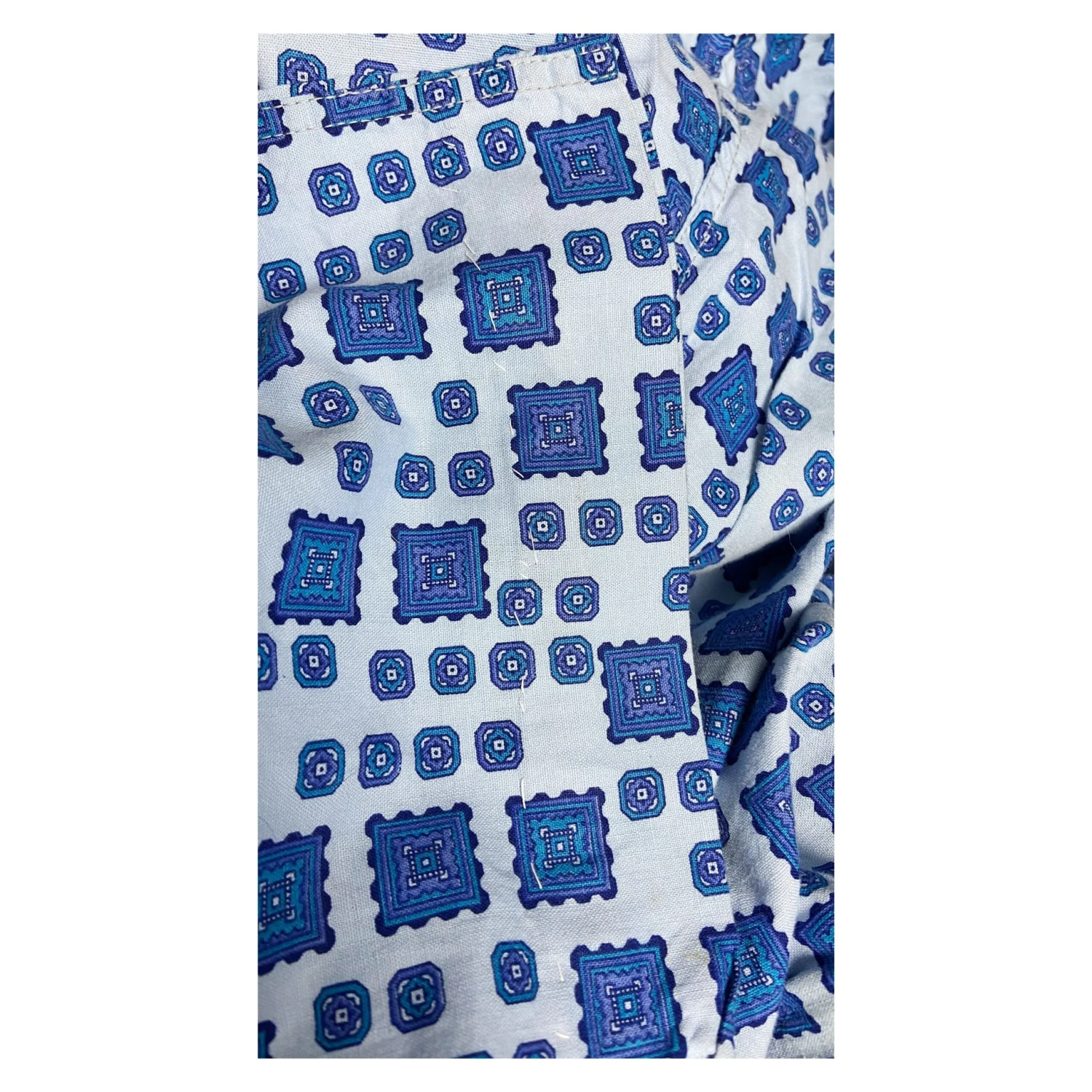 Vintage 80s Mens Pyjamas By Sunray. Retro Geometric Pattern Mens Nightwear. 2 Piece Blue Pyjamas. Daddy Pjs. Christmas Gift For Him. 40" 12 Vintage 80s Mens Pyjamas By Sunray. Retro Geometric Pattern Mens Nightwear. 2 Piece Blue Pyjamas. Daddy Pjs. Christmas Gift For Him. 40" - Image 10