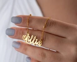 Name Neklace, Gold Name Necklace, Personalised Necklace, Sterling Silver Necklace, Letter Necklace, Handmade Jewellery, Christmas Gift -Jewellery Paradise il fullxfull.4371354914 ls78 2