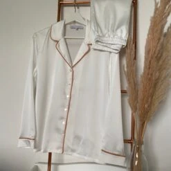 White & Rose Gold Personalised Women's White / Rose Gold Pyjamas/ Pajamas Christmas Pyjamas Personalised Pyjamas Personalised Gift -Jewellery Paradise il fullxfull.4372348601 fg5a