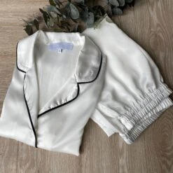 White And Black Personalised Women's White And Black Pyjamas/ Pajamas Christmas Pyjamas Personalised Pyjamas Personalised Gift -Jewellery Paradise il fullxfull.4372860927 p45n