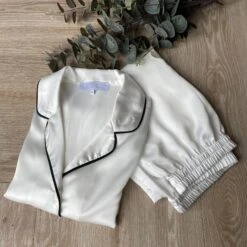 White And Black Personalised Women's White And Black Pyjamas/ Pajamas Christmas Pyjamas Personalised Pyjamas Personalised Gift -Jewellery Paradise il fullxfull.4372861103 od2p