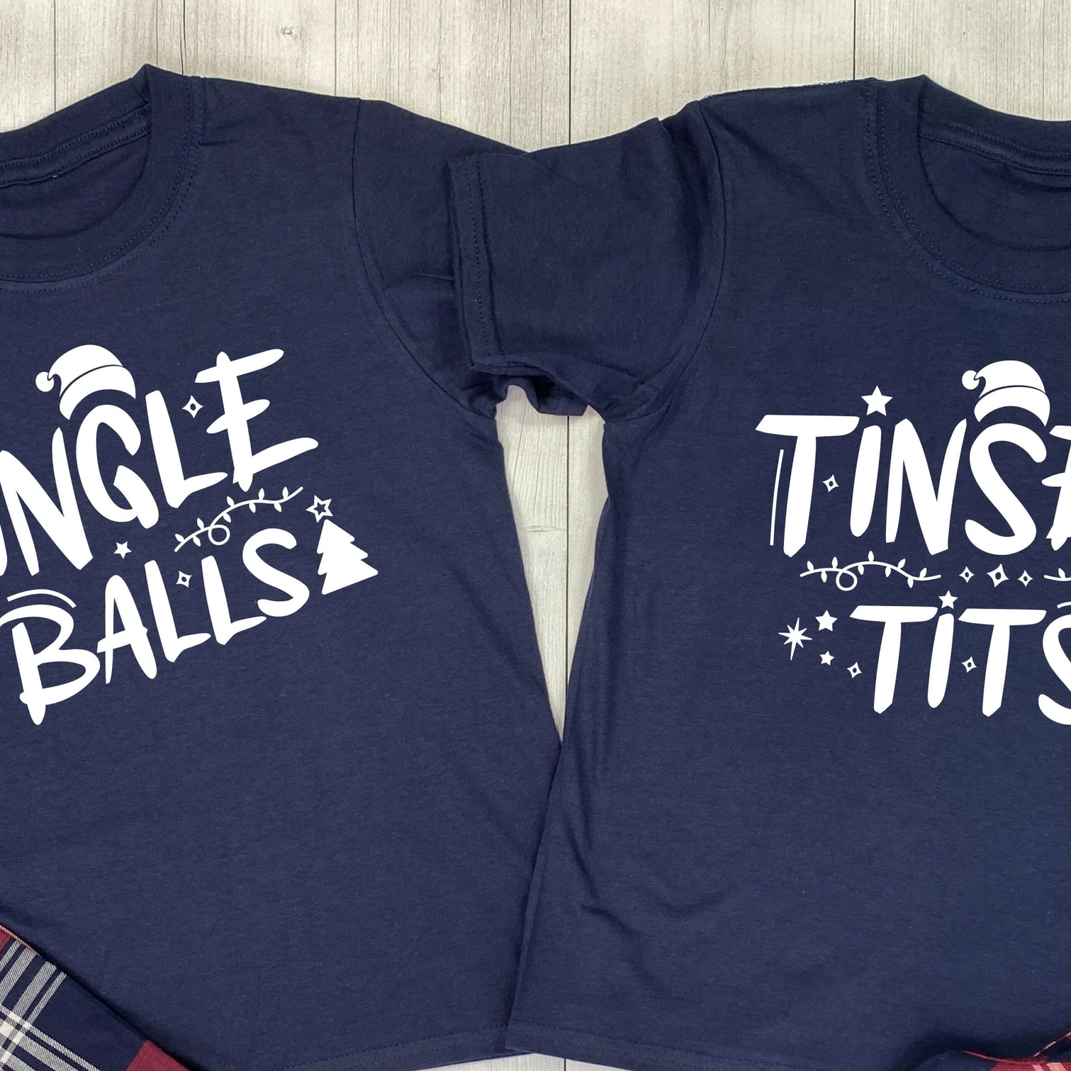 His And Hers Matching Pyjamas, Matching Couples Pyjamas, Christmas Pjs,Mr And Mrs Pyjamas, Husband And Wife,Jingle Balls Tinsel Tits Pajamas 4 His And Hers Matching Pyjamas, Matching Couples Pyjamas, Christmas Pjs,Mr And Mrs Pyjamas, Husband And Wife,Jingle Balls Tinsel Tits Pajamas - Image 2