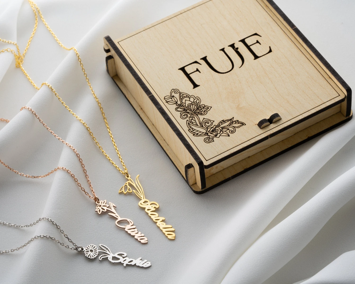 Personalised Necklace For Women, Minimalist Handmade Jewelry, Christmas Gift For Her, Personalized Gift For Mom, Box Chain Name Necklace 12 Personalised Necklace For Women, Minimalist Handmade Jewelry, Christmas Gift For Her, Personalized Gift For Mom, Box Chain Name Necklace - Image 10