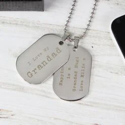 Steel Double Dog Tag Necklace - PERSONALISE With 5 Line Of Text - Perfect For Birthday, Christmas, Valentines Day, Wedding Or Just Because 12 Steel Double Dog Tag Necklace - PERSONALISE With 5 Line Of Text - Perfect For Birthday, Christmas, Valentines Day, Wedding Or Just Because -Jewellery Paradise il fullxfull.4377948156 eavc
