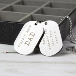 Steel Double Dog Tag Necklace - PERSONALISE With 5 Line Of Text - Perfect For Birthday, Christmas, Valentines Day, Wedding Or Just Because 13 Steel Double Dog Tag Necklace - PERSONALISE With 5 Line Of Text - Perfect For Birthday, Christmas, Valentines Day, Wedding Or Just Because -Jewellery Paradise il fullxfull.4377948158 3btw