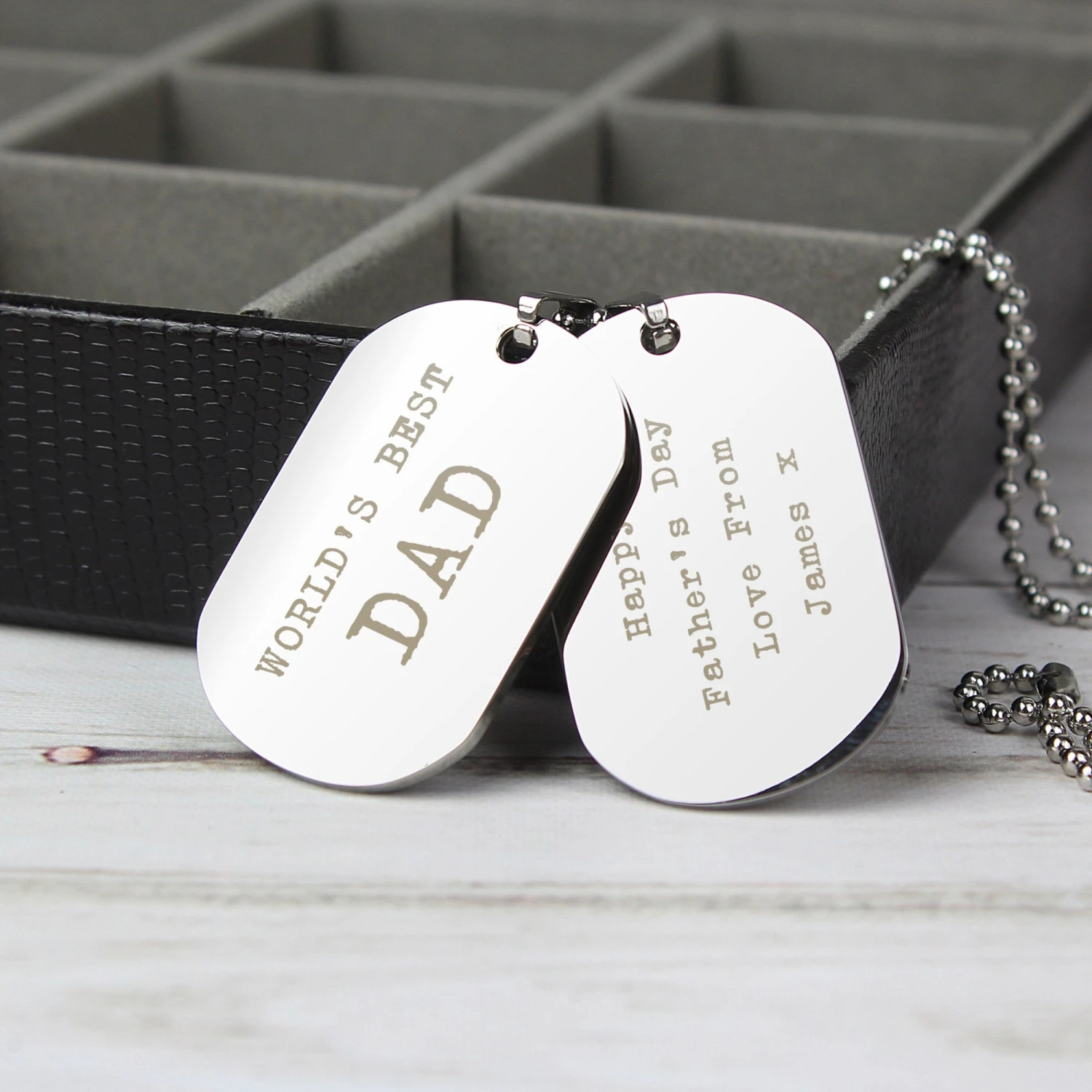 Steel Double Dog Tag Necklace - PERSONALISE With 5 Line Of Text - Perfect For Birthday, Christmas, Valentines Day, Wedding Or Just Because 7 Steel Double Dog Tag Necklace - PERSONALISE With 5 Line Of Text - Perfect For Birthday, Christmas, Valentines Day, Wedding Or Just Because - Image 5