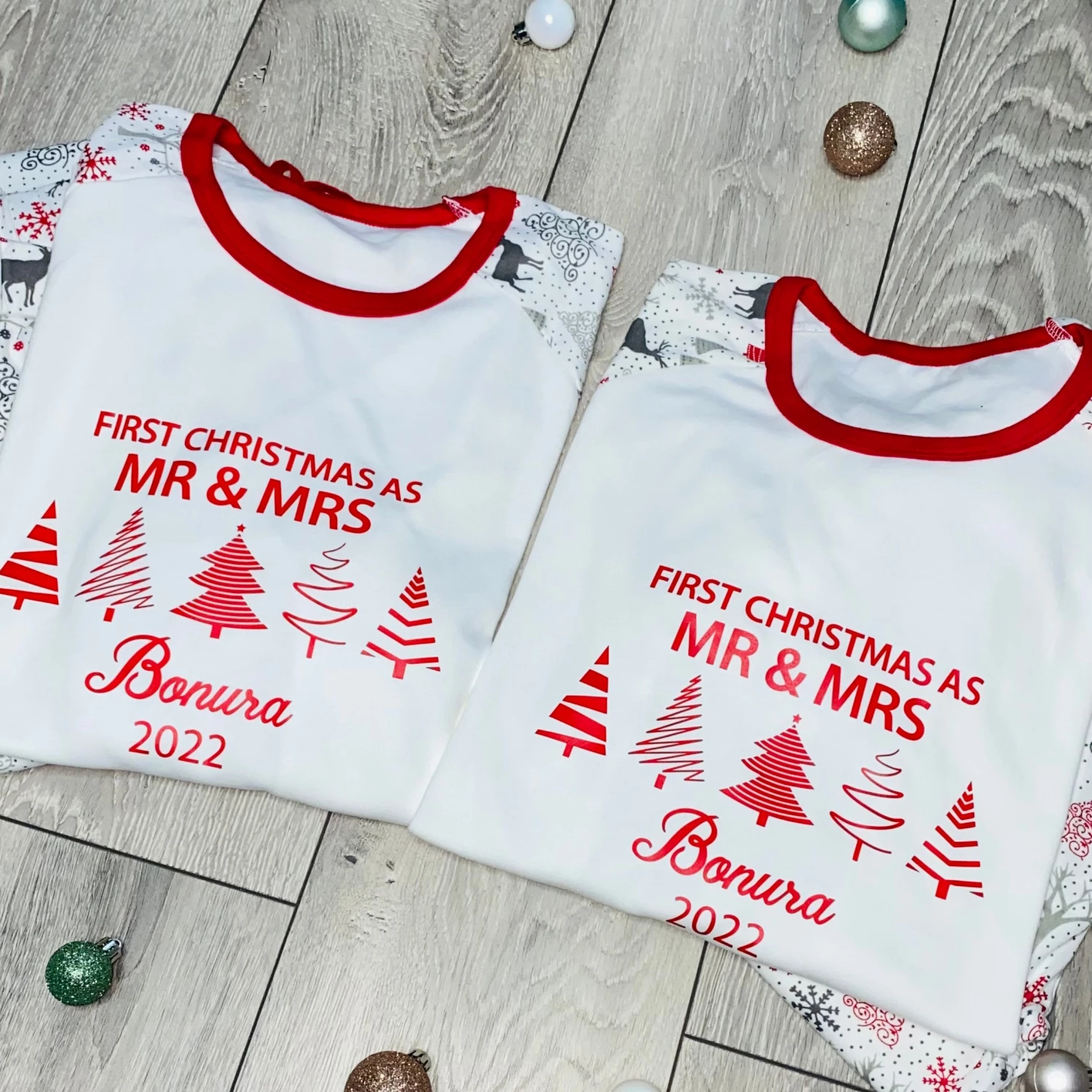 First Christmas As Mr And Mrs Matching Christmas Pyjamas, Mr And Mrs PJs Christmas, 1st Christmas Married Pajamas, Hubby And Wifey Xmas PJs 5 First Christmas As Mr And Mrs Matching Christmas Pyjamas, Mr And Mrs PJs Christmas, 1st Christmas Married Pajamas, Hubby And Wifey Xmas PJs - Image 3