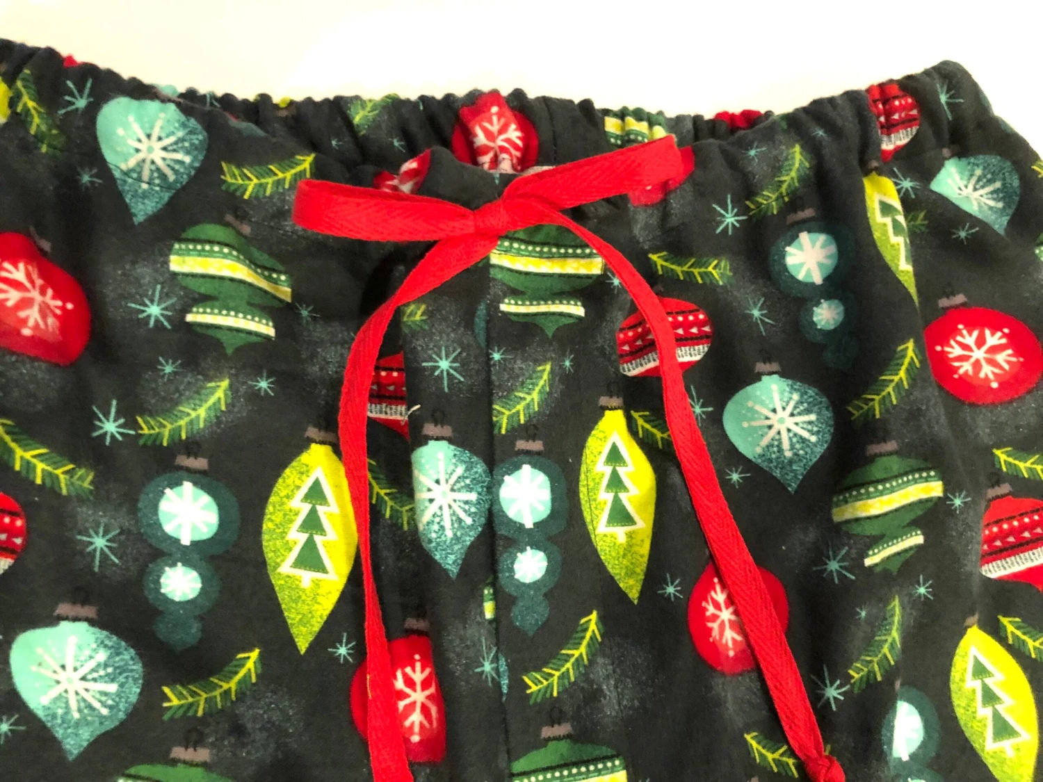 Christmas Ornament On Green Flannel Pajama Pants, Lounge Pants, Sleep Bottoms, Matching Family Pj's, Available Is Sizes XS-XXL 5 Christmas Ornament On Green Flannel Pajama Pants, Lounge Pants, Sleep Bottoms, Matching Family Pj's, Available Is Sizes XS-XXL - Image 3