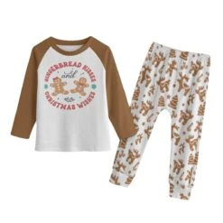 Gingerbread Matching Family Christmas Pajamas, Gingerbread Kisses Pajamas, Family Christmas Pajamas, Gingerbread Pajamas -Jewellery Paradise il fullxfull.4380403917 m6g3