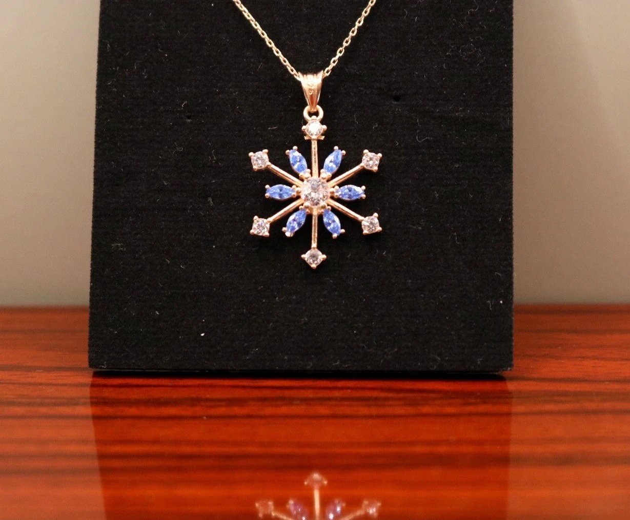 925K Silver Snowflake Necklace For Women, Christmas Gift, Handmade Jewelry, Luck Necklace, Flower Jewelry, Best Friend Birthday Gift For Her 11 925K Silver Snowflake Necklace For Women, Christmas Gift, Handmade Jewelry, Luck Necklace, Flower Jewelry, Best Friend Birthday Gift For Her - Image 9