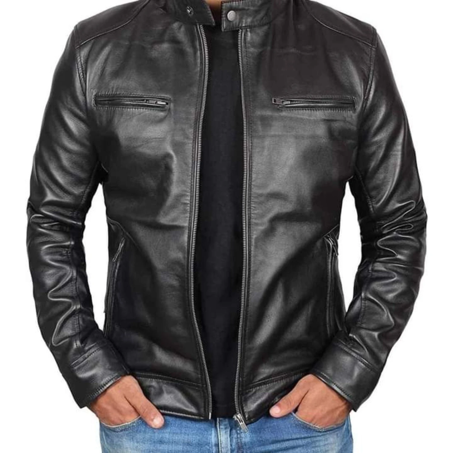 Leather Jacket For Men, Black Leather Jacket For Men, Fashion Leather Jacket For Men, 100% Orignal Leather. Party Jacket, Christmas Gift 3 Leather Jacket For Men, Black Leather Jacket For Men, Fashion Leather Jacket For Men, 100% Orignal Leather. Party Jacket, Christmas Gift