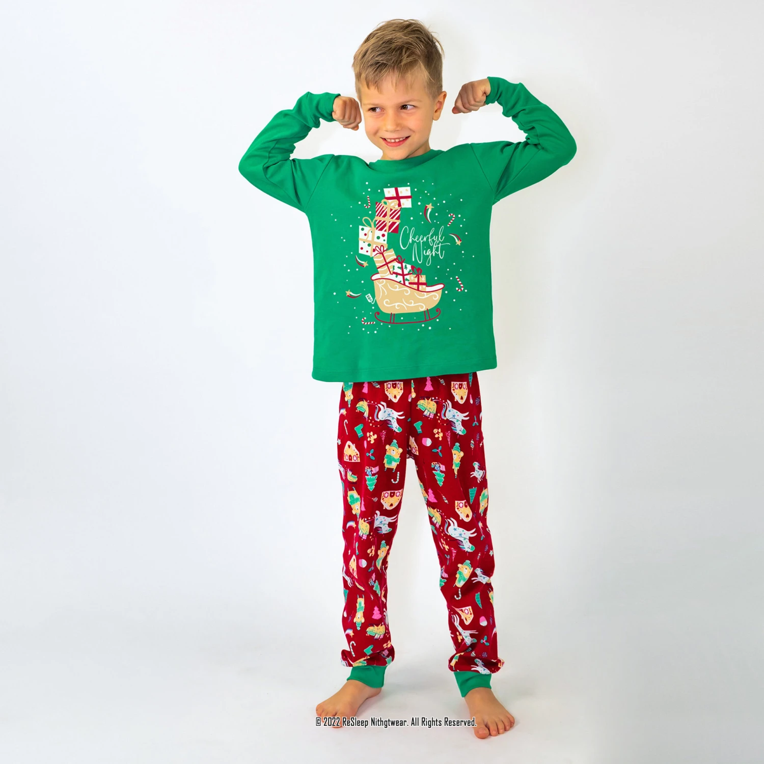 Green Christmas Family Pajamas, Christmas Family Pajamas, Matching Pajamas, NY 2023, Green Red Family Pajamas Set 7 Green Christmas Family Pajamas, Christmas Family Pajamas, Matching Pajamas, NY 2023, Green Red Family Pajamas Set - Image 5