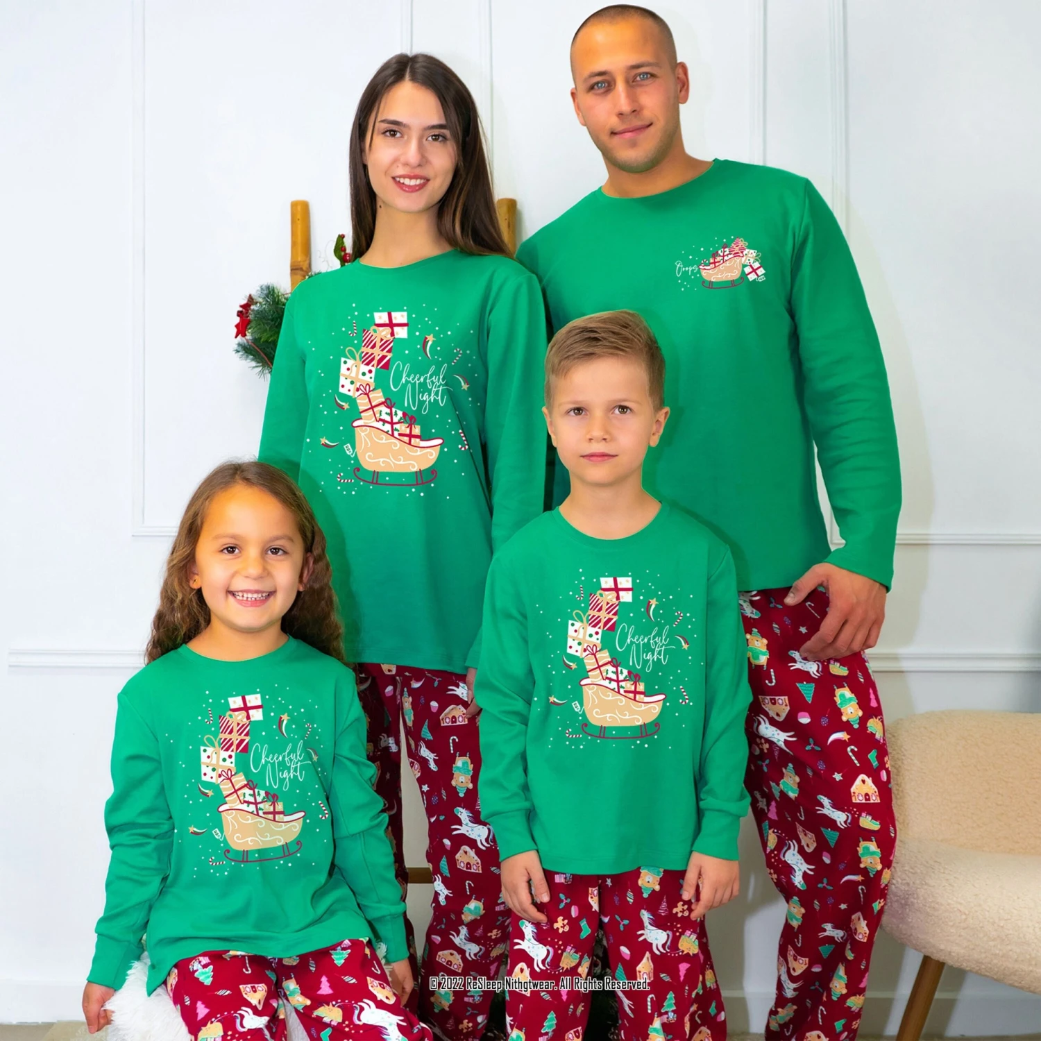 Green Christmas Family Pajamas, Christmas Family Pajamas, Matching Pajamas, NY 2023, Green Red Family Pajamas Set 3 Green Christmas Family Pajamas, Christmas Family Pajamas, Matching Pajamas, NY 2023, Green Red Family Pajamas Set