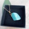 Natural Polished Amazonite Pendant, Cube Shaped Amazonite Pendant, Gold Plated Necklace, Perfect Gift For Christmas Or Birthday -Jewellery Paradise il fullxfull.4384110599 hatl
