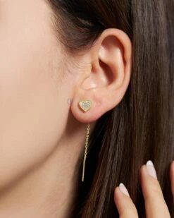 Heart Chandelier Earrings For Women, 925 Silver Handmade Jewelry, Christmas Gift, Minimalist Earring, Best Friend Birthday Gift -Jewellery Paradise il fullxfull.4384686326 lggn