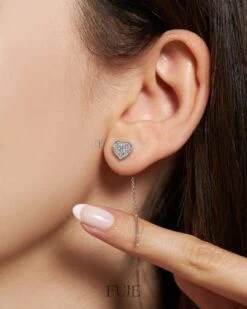 Heart Chandelier Earrings For Women, 925 Silver Handmade Jewelry, Christmas Gift, Minimalist Earring, Best Friend Birthday Gift -Jewellery Paradise il fullxfull.4384686338 je28