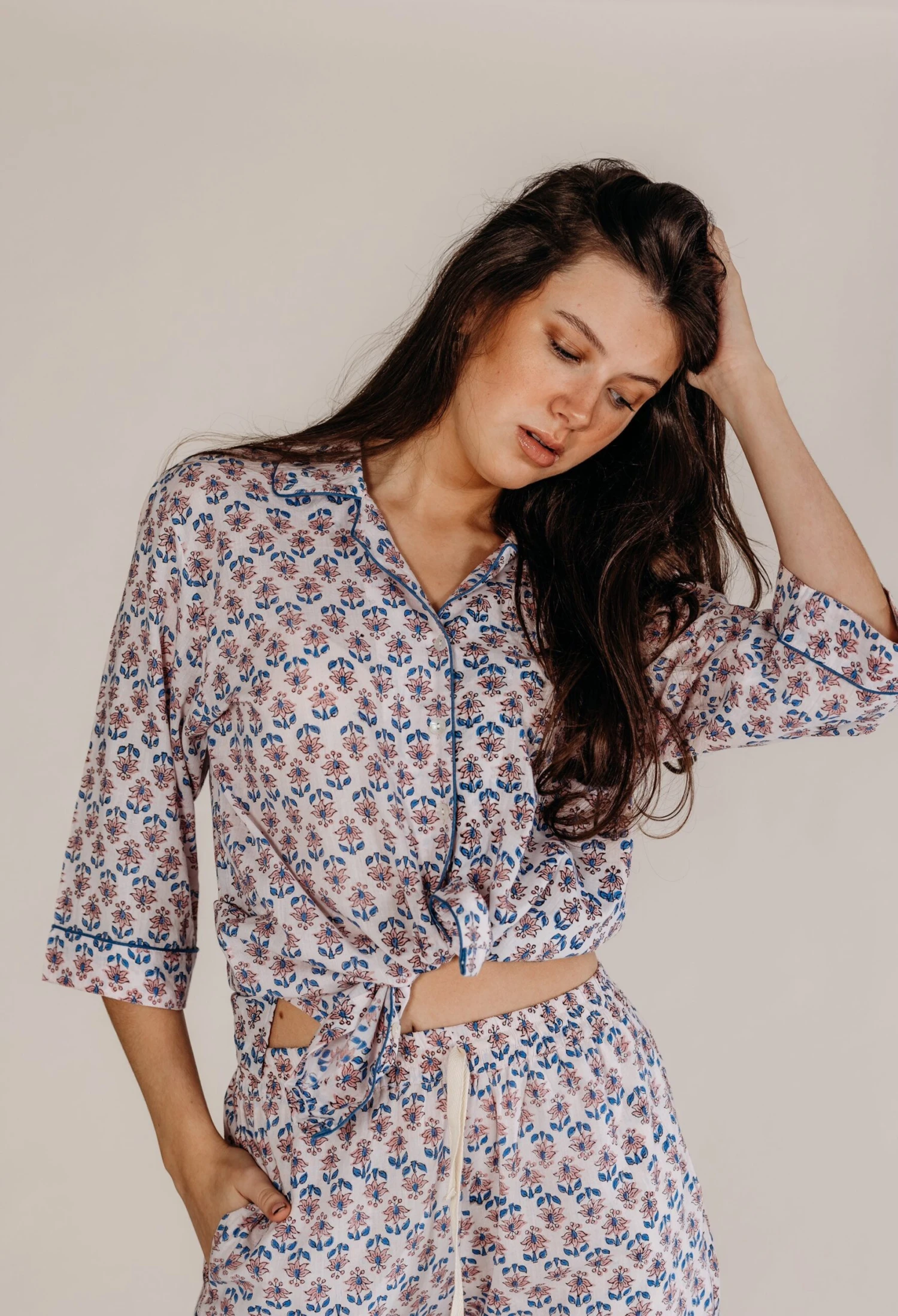 Womens Pyjamas Shorts Set,matching Ladies Shorts Pj Set,pure Cotton Christmas Pyjama,shorts And Shirt Pjs Set,soft Indian Cotton Loungewear 7 Womens Pyjamas Shorts Set,matching Ladies Shorts Pj Set,pure Cotton Christmas Pyjama,shorts And Shirt Pjs Set,soft Indian Cotton Loungewear - Image 5