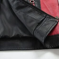 Leather Men Jacket Real Sheep Leather Black Biker Jacket Handmade Black Genuine Leather Motorcycle Jacket With Red Strips Christmas Gift -Jewellery Paradise il fullxfull.4387632306 lxgs