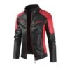 Leather Men Jacket Real Sheep Leather Black Biker Jacket Handmade Black Genuine Leather Motorcycle Jacket With Red Strips Christmas Gift -Jewellery Paradise il fullxfull.4387634014 33ma