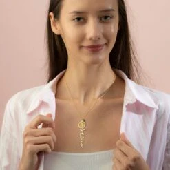 Birth Flower Name Necklace, Personalized Birth Flower Name Necklace With Birthstone, Flower Name Necklace, Christmas Gift, Bridesmaid Gift -Jewellery Paradise il fullxfull.4391792231 hb3l