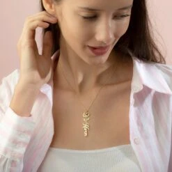 Birth Flower Name Necklace, Personalized Birth Flower Name Necklace With Birthstone, Flower Name Necklace, Christmas Gift, Bridesmaid Gift -Jewellery Paradise il fullxfull.4391793331 9b90