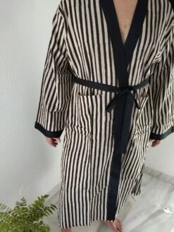 Unisex Robes,mens Robes,black Striped Robe,resort Wear, Loungewear,boho Robe,gifts For Him,gifts For Her, Christmas Gifts ,boho Robe,cotton -Jewellery Paradise il fullxfull.4392071383 h5fe