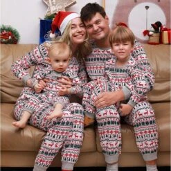 Christmas Pajamas Family Matching 2022 New Year Father Mother Kids Baby Look Clothes Set Dad Mom And Daughter Son Pyjamas Outfit -Jewellery Paradise il fullxfull.4392548122 lmk4