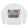 All I Want For Christmas Is Money Performance Cut And Sew Sublimation Unisex Sweatshirt -Jewellery Paradise il fullxfull.4395812210 cpfy