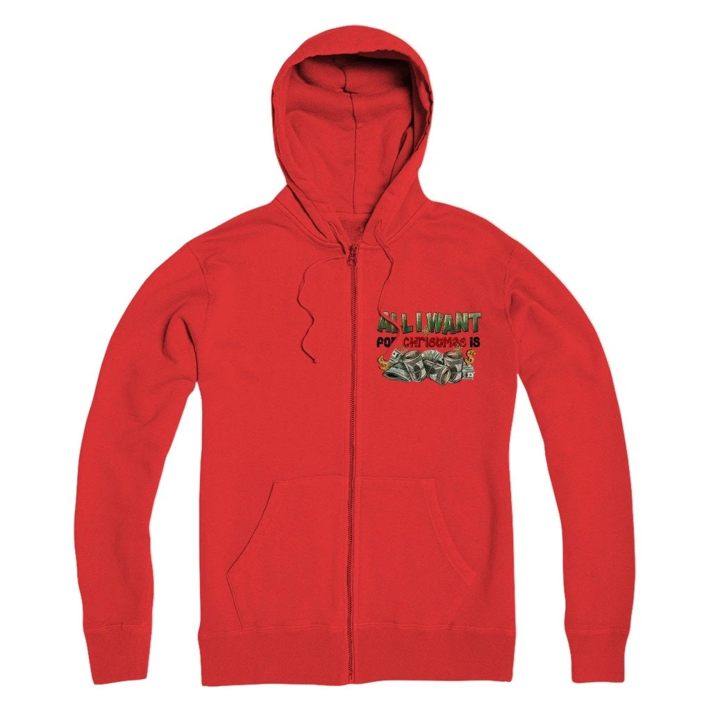 All I Want For Christmas Is Money Premium Adult Zip Hoodie 10 All I Want For Christmas Is Money Premium Adult Zip Hoodie - Image 8