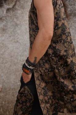 Sleeveless Mens Silk Kimono ~ Shiva Sun Silk Kimono For Men ~ Silk Pajama Robe For Men ~ Party Long Kimono~ Perfect Christmas Gift For Him -Jewellery Paradise il fullxfull.4396307933 rt2n