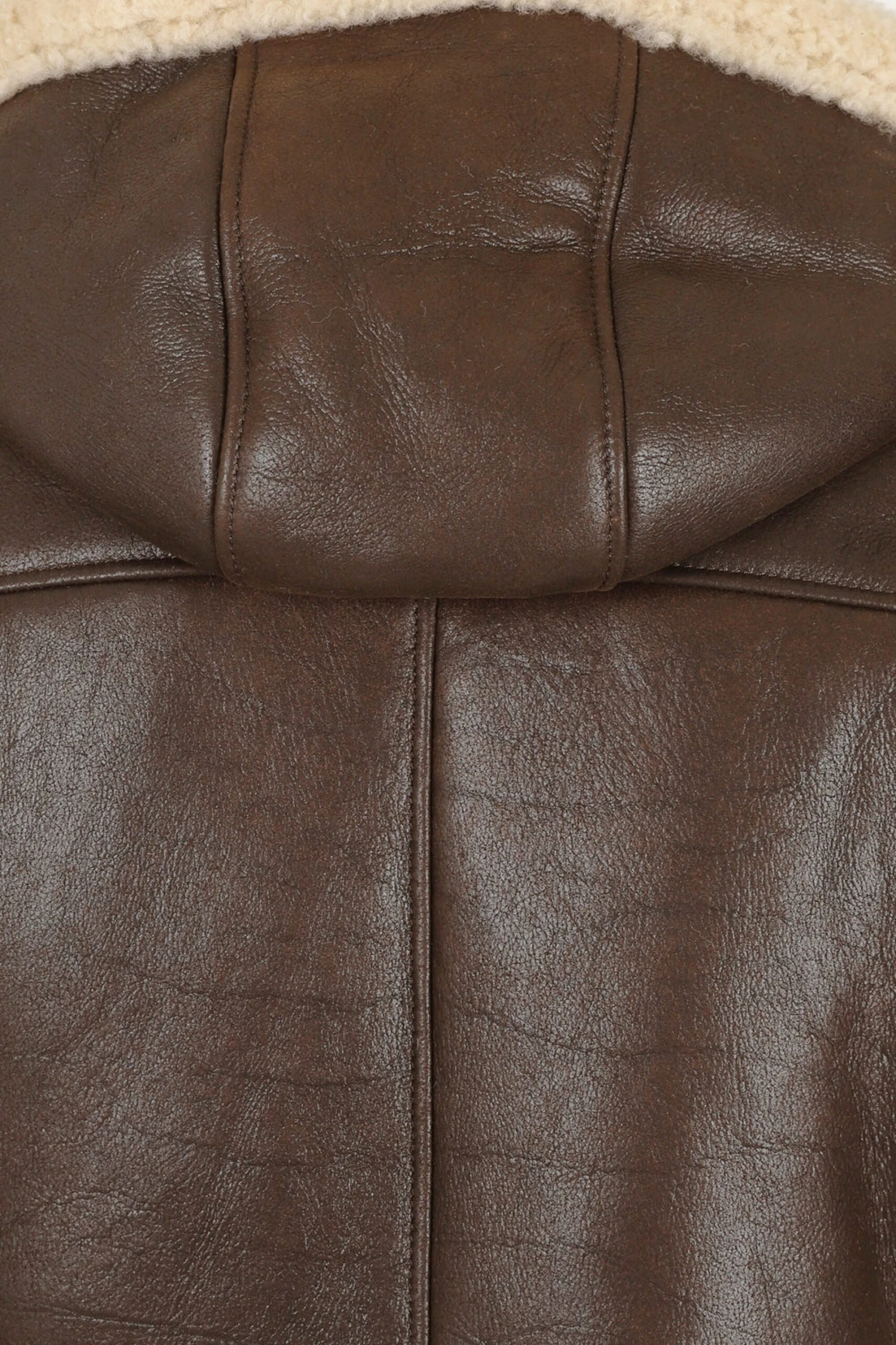 Men Aviator Jacket Genuine Cow Leather Brown Shearling Jacket Handmade Brown Winter Jacket Men Biker Jacket Christmas Gift 7 Men Aviator Jacket Genuine Cow Leather Brown Shearling Jacket Handmade Brown Winter Jacket Men Biker Jacket Christmas Gift - Image 5