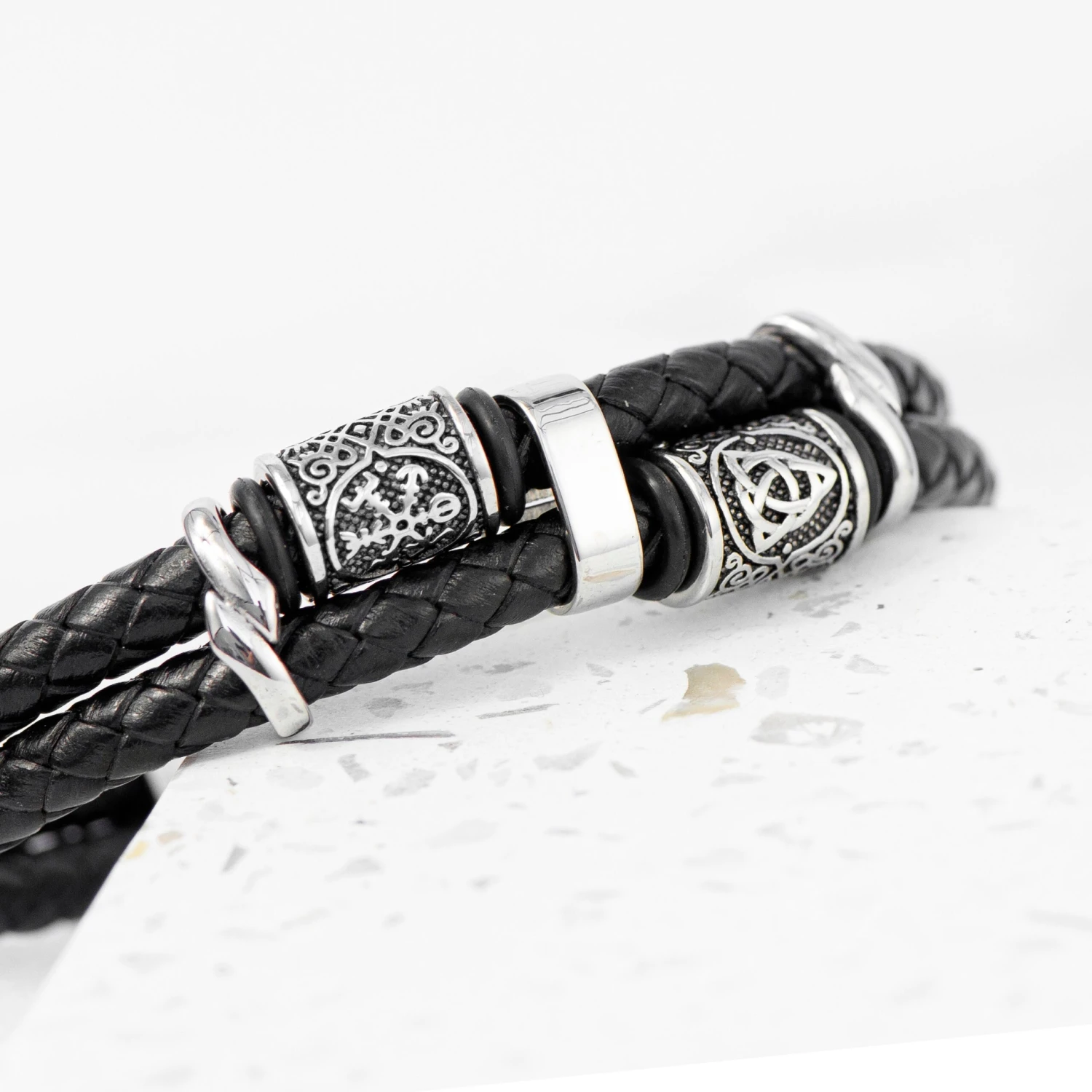 Personalised Men's Celtic Knot Leather Bracelet, Men's Jewellery, Gift For Him, Birthday Gift, Christmas Gift, Valentine's Day, Father's Day 6 Personalised Men's Celtic Knot Leather Bracelet, Men's Jewellery, Gift For Him, Birthday Gift, Christmas Gift, Valentine's Day, Father's Day - Image 4