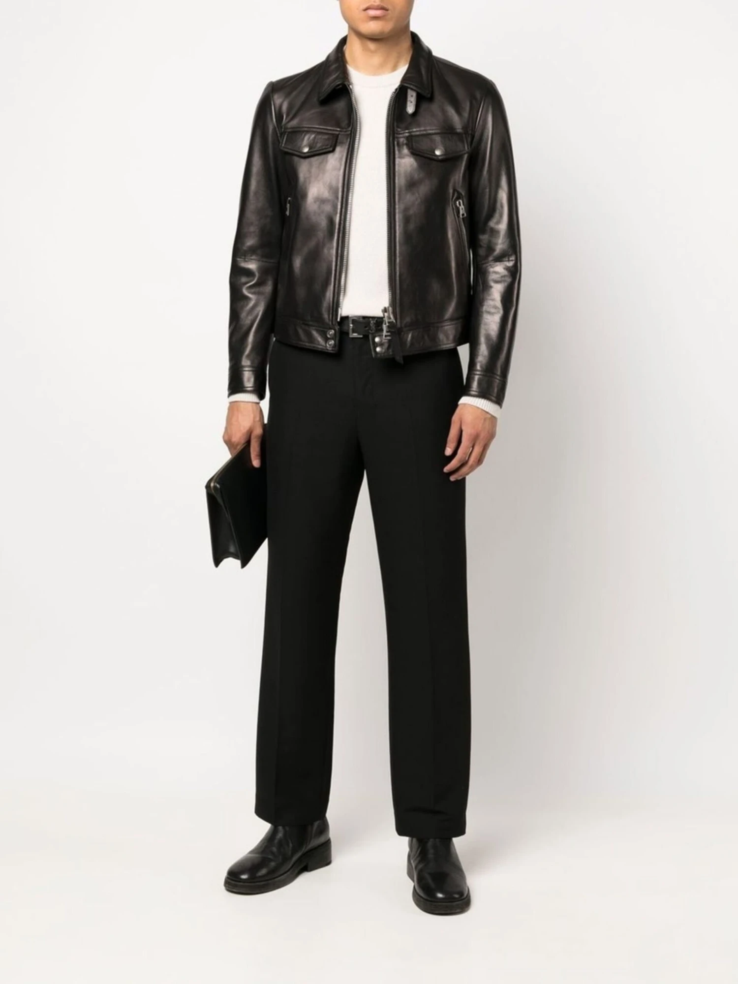 Leather Men Jacket Real Sheep Leather Black Biker Jacket Handmade Black Genuine Leather Motorcycle Jacket Christmas Gift 7 Leather Men Jacket Real Sheep Leather Black Biker Jacket Handmade Black Genuine Leather Motorcycle Jacket Christmas Gift - Image 5