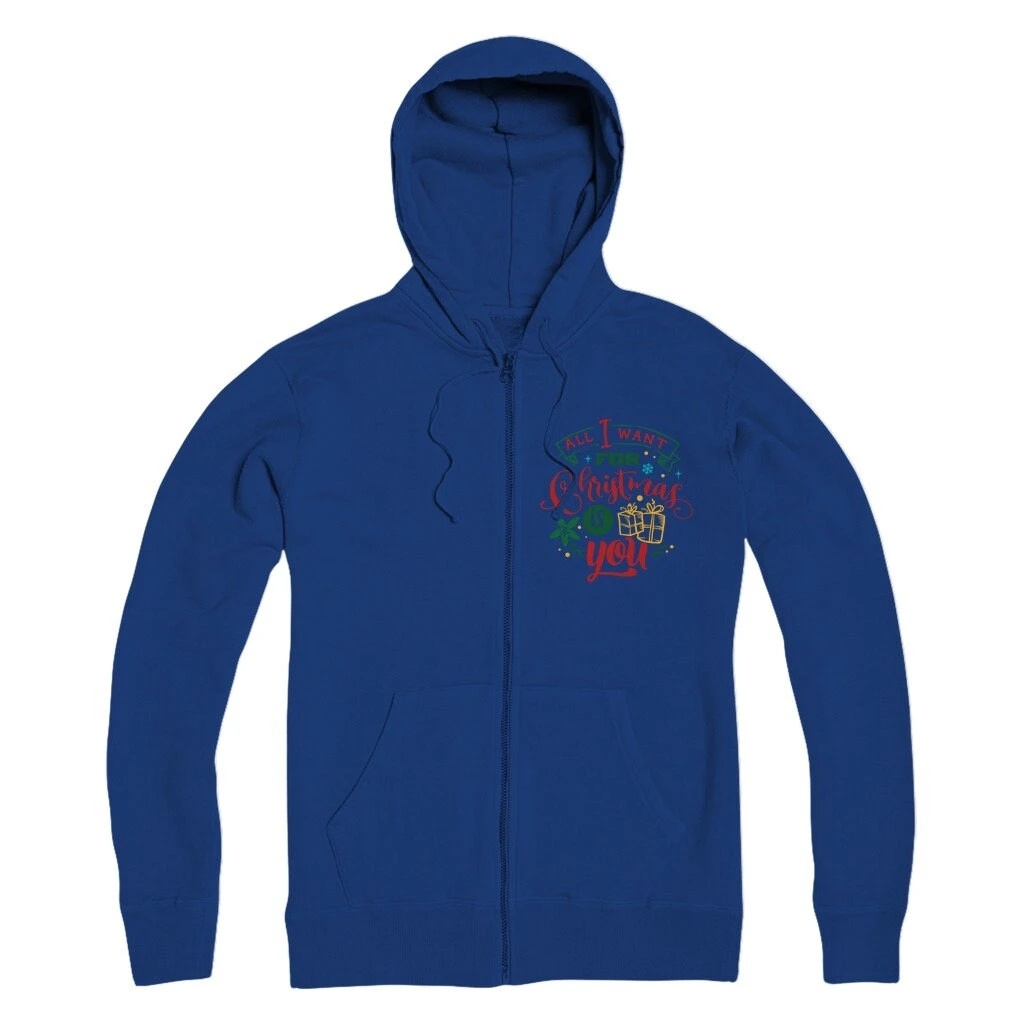 All I Want For Christmas Is YOU Premium Adult Zip Hoodie 7 All I Want For Christmas Is YOU Premium Adult Zip Hoodie - Image 5