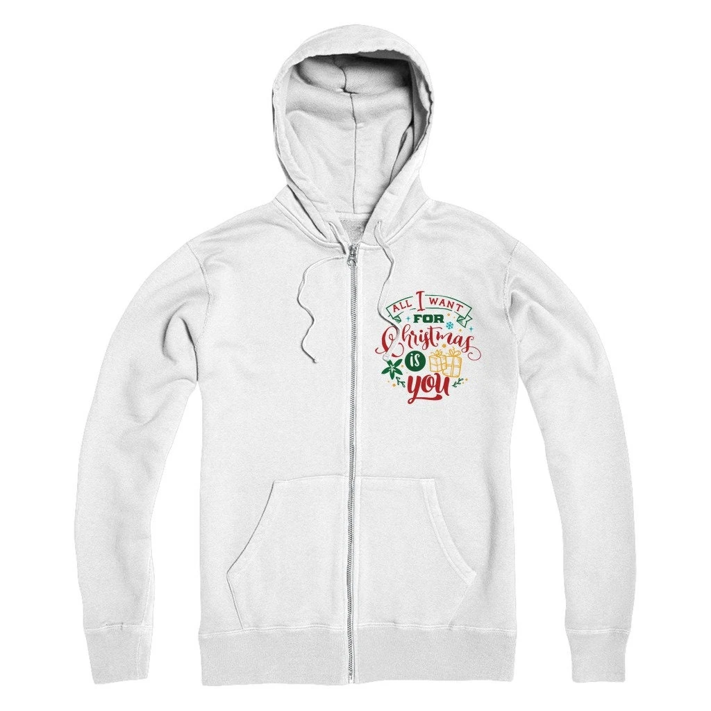 All I Want For Christmas Is YOU Premium Adult Zip Hoodie 4 All I Want For Christmas Is YOU Premium Adult Zip Hoodie - Image 2