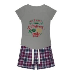 All I Want For Christmas Is YOU Women's Sleepy Tee And Flannel Short 7 All I Want For Christmas Is YOU Women's Sleepy Tee And Flannel Short -Jewellery Paradise il fullxfull.4405519348 libe