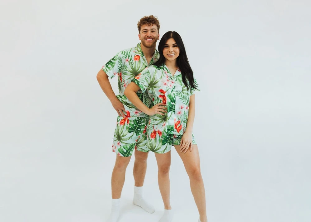 Men's Tropical Pajama Set, Mens Hawaiian Pajamas, Monogram Pajamas, Wedding Party Pajamas, Men's Pajamas, Christmas Pajamas, Custom Pajamas 5 Men's Tropical Pajama Set, Mens Hawaiian Pajamas, Monogram Pajamas, Wedding Party Pajamas, Men's Pajamas, Christmas Pajamas, Custom Pajamas - Image 3