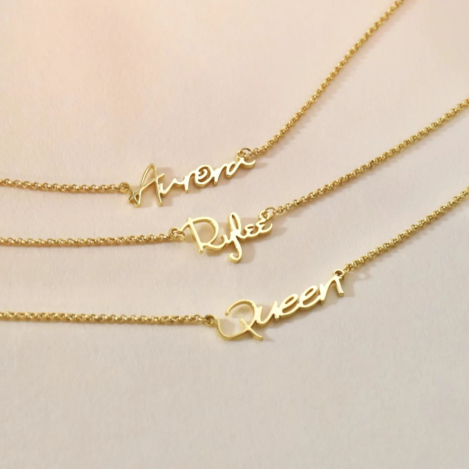 925 Sterling Silver Name Necklace, 14k Solid Gold Name Necklace, Personalized Name Necklace, Gold Name Jewelry, Christmas Gift For Her 7 925 Sterling Silver Name Necklace, 14k Solid Gold Name Necklace, Personalized Name Necklace, Gold Name Jewelry, Christmas Gift For Her - Image 5