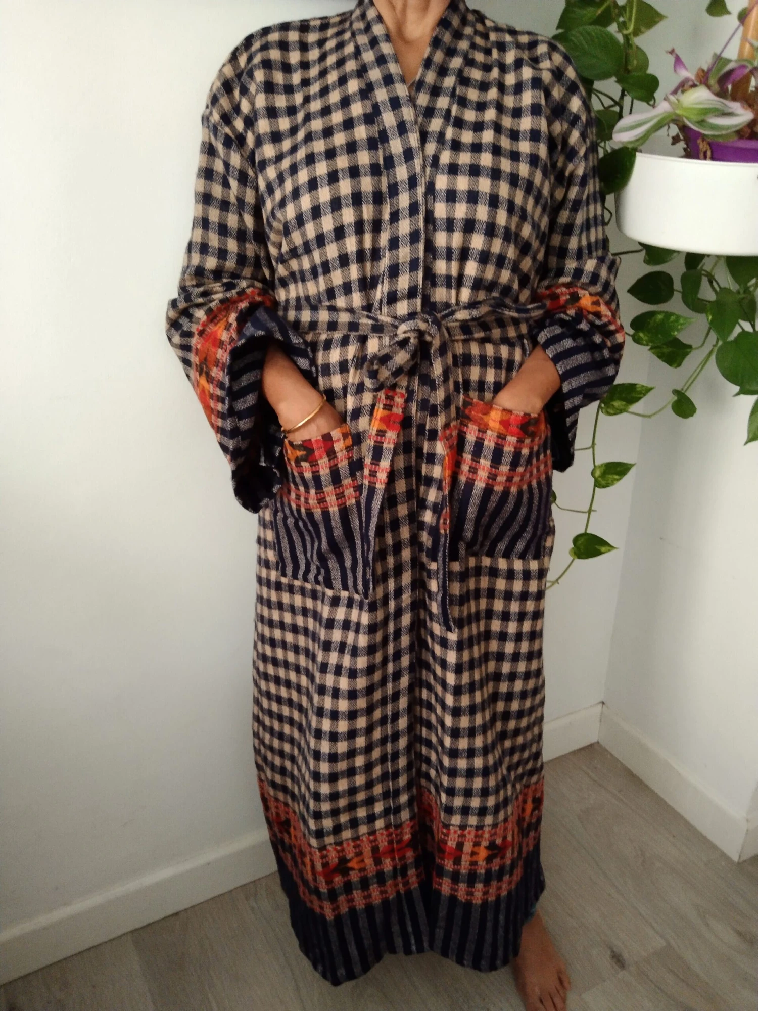 Unisex Wool Robe,winter Robe,mens Robes,gifts For Him, Resort Wear, Loungewear, Christmas Gift,boho Winter Robe,spa Robe,winter Loungewear T 5 Unisex Wool Robe,winter Robe,mens Robes,gifts For Him, Resort Wear, Loungewear, Christmas Gift,boho Winter Robe,spa Robe,winter Loungewear T - Image 3