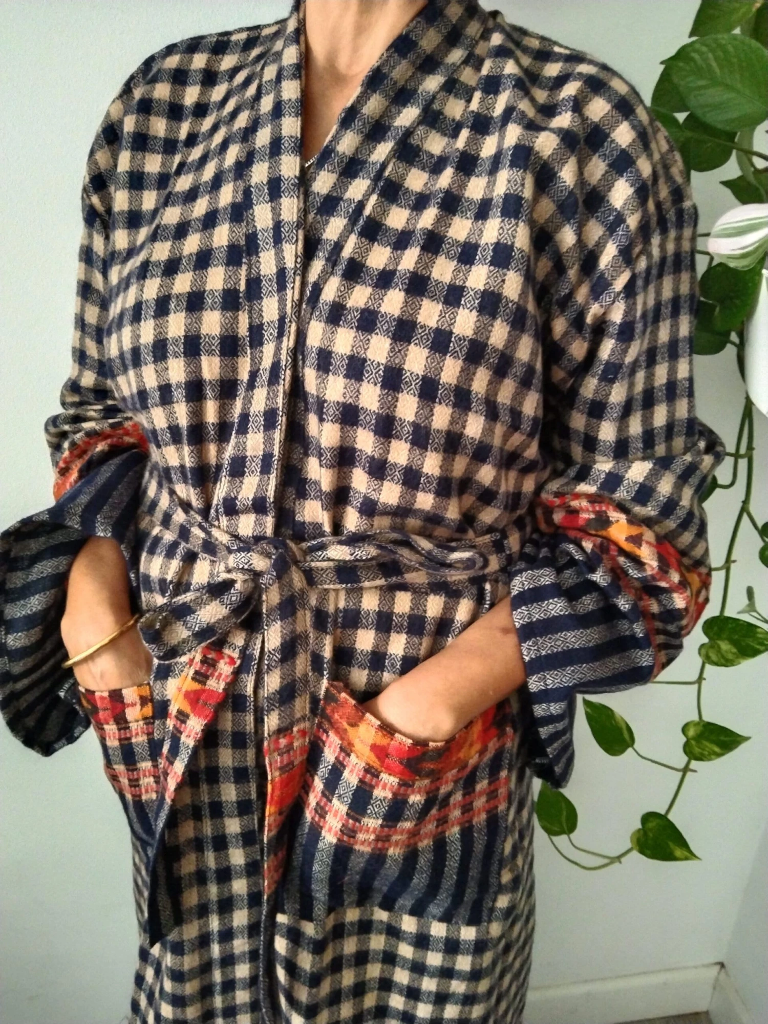 Unisex Wool Robe,winter Robe,mens Robes,gifts For Him, Resort Wear, Loungewear, Christmas Gift,boho Winter Robe,spa Robe,winter Loungewear T 7 Unisex Wool Robe,winter Robe,mens Robes,gifts For Him, Resort Wear, Loungewear, Christmas Gift,boho Winter Robe,spa Robe,winter Loungewear T - Image 5