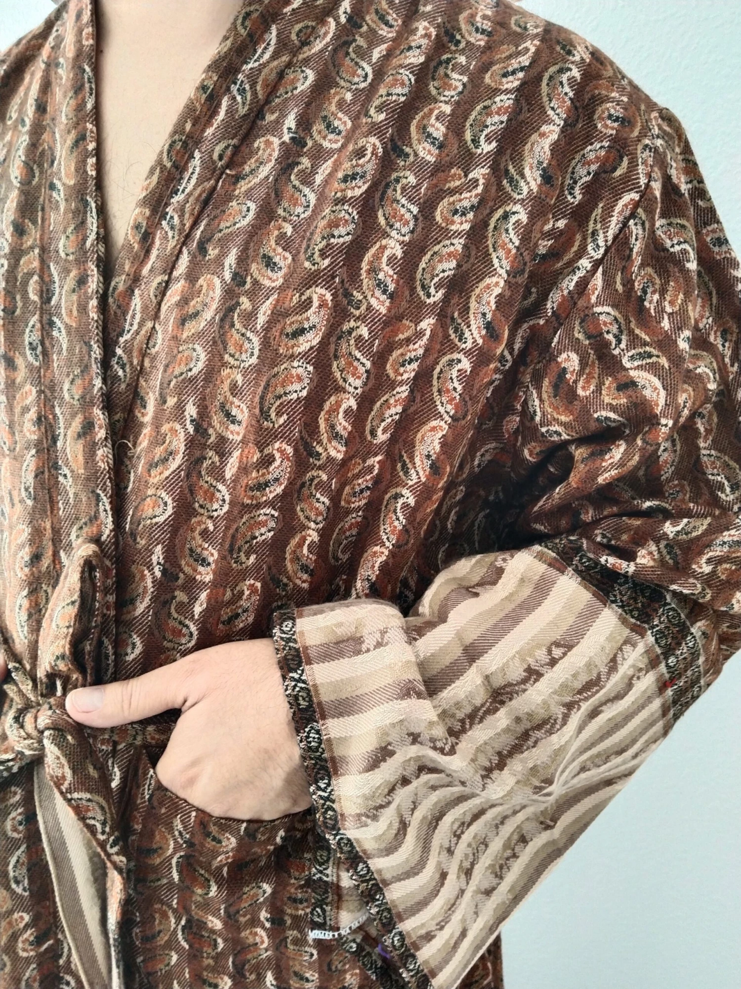 Unisex Wool Blend Robe,mens Robes,wool Loungewear,winter Lounger,boho Robe, Christmas Gift,gifts For Her,gifts For Him,resort Wear, 7 Unisex Wool Blend Robe,mens Robes,wool Loungewear,winter Lounger,boho Robe, Christmas Gift,gifts For Her,gifts For Him,resort Wear, - Image 5