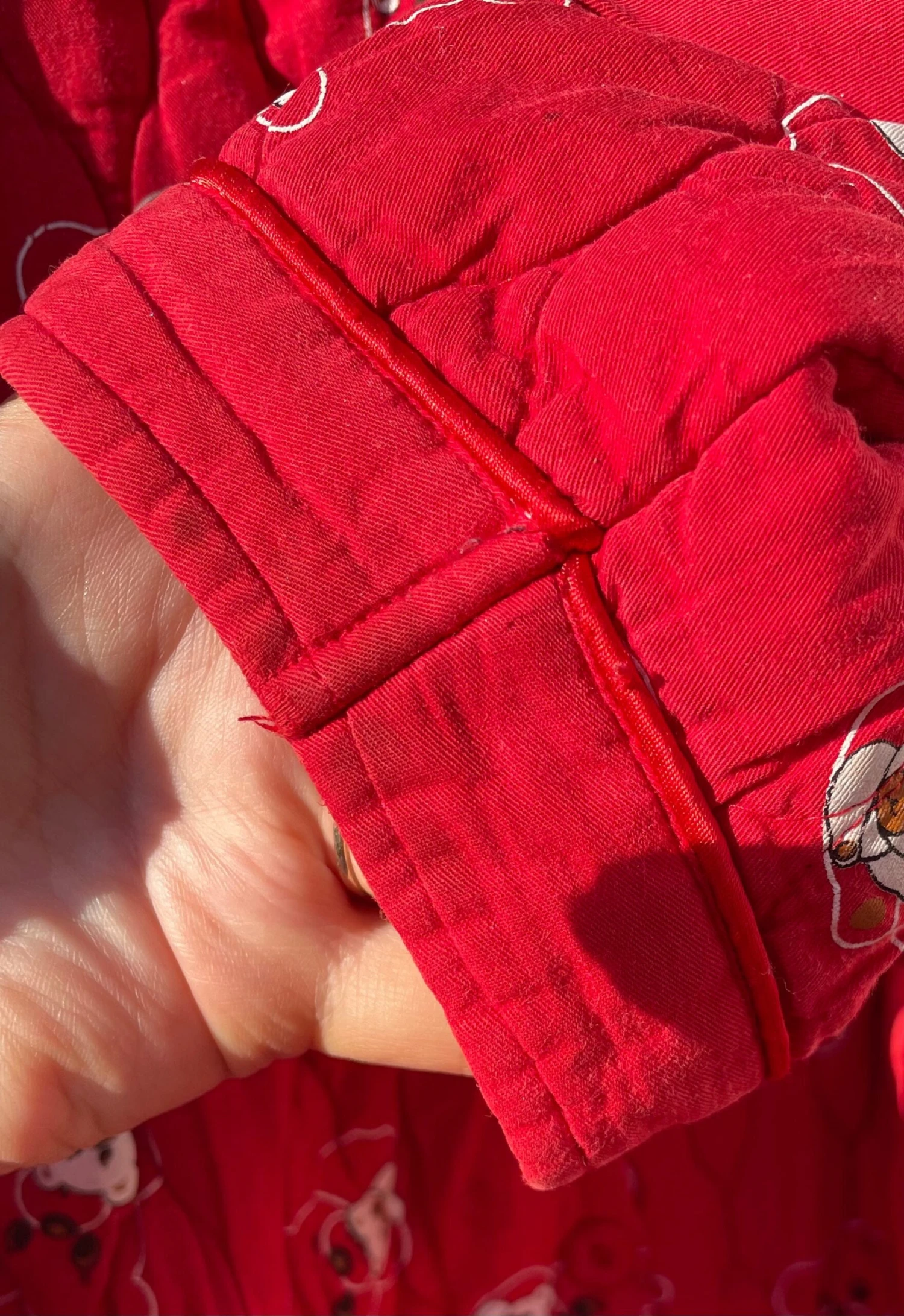 Vintage 80s 90s Teddy Cute Novelty Housecoat Jacket Red Christmas Cosy Loungewear 10 Vintage 80s 90s Teddy Cute Novelty Housecoat Jacket Red Christmas Cosy Loungewear - Image 8