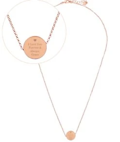 Rose Gold Colour Personalised Message FriendshipNecklace Thoughtful Christmas Birthday Wedding Mothers Day New Mummy Present Gift 10 Rose Gold Colour Personalised Message FriendshipNecklace Thoughtful Christmas Birthday Wedding Mothers Day New Mummy Present Gift -Jewellery Paradise il fullxfull.4414484794 dbji
