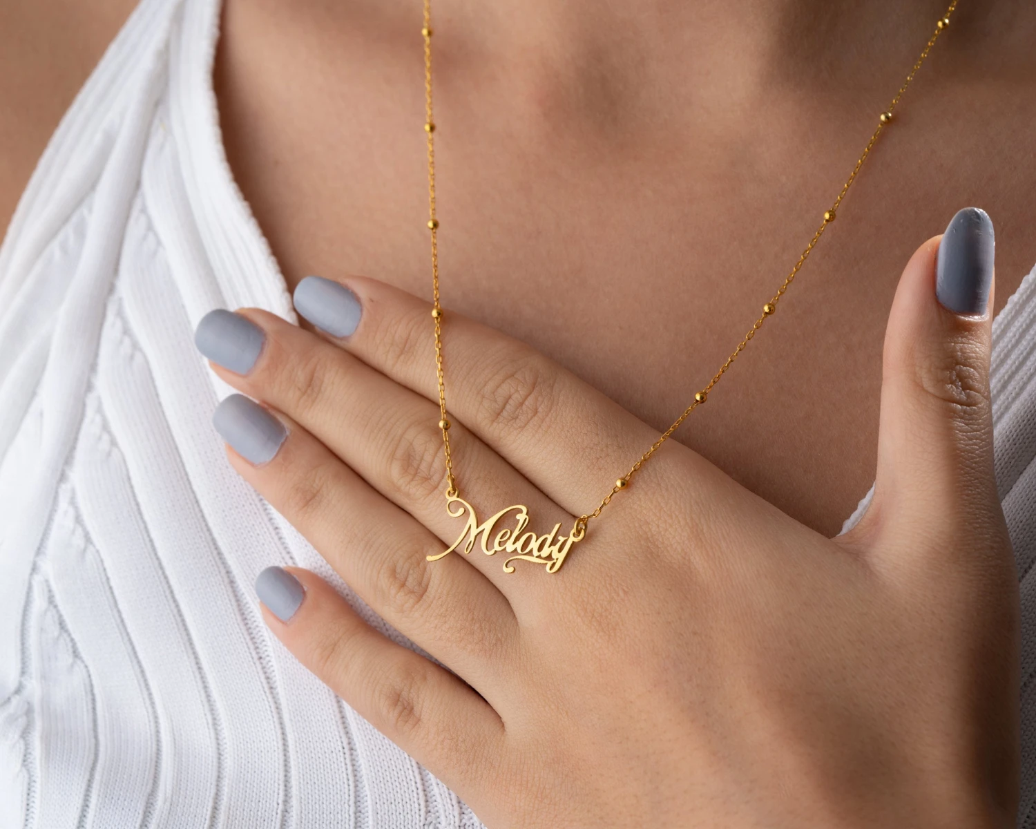 Personalised Name Necklace, Gold Name Neklace, Silver Name Jewelry, Cursive Name Necklace, Necklace For Women, Christmas Gift, Minimalist 11 Personalised Name Necklace, Gold Name Neklace, Silver Name Jewelry, Cursive Name Necklace, Necklace For Women, Christmas Gift, Minimalist - Image 9