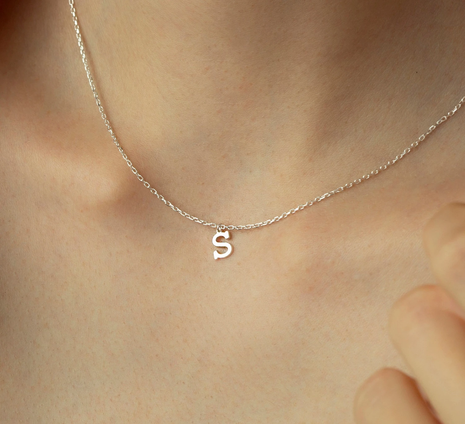 14K Solid Gold Initial Necklace, Letter Necklace, Rose Gold Initial Necklace, Gift For Mothers Day, 14K Gold Letter Necklace, Christmas Gift 9 14K Solid Gold Initial Necklace, Letter Necklace, Rose Gold Initial Necklace, Gift For Mothers Day, 14K Gold Letter Necklace, Christmas Gift - Image 7
