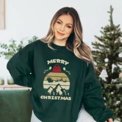 Retro Christmas Sweatshirt, Vintage Christmas Jumper, Merry Christmas Shirt, Christmas Sweater UK, Ugly Christmas Sweater For Women Men