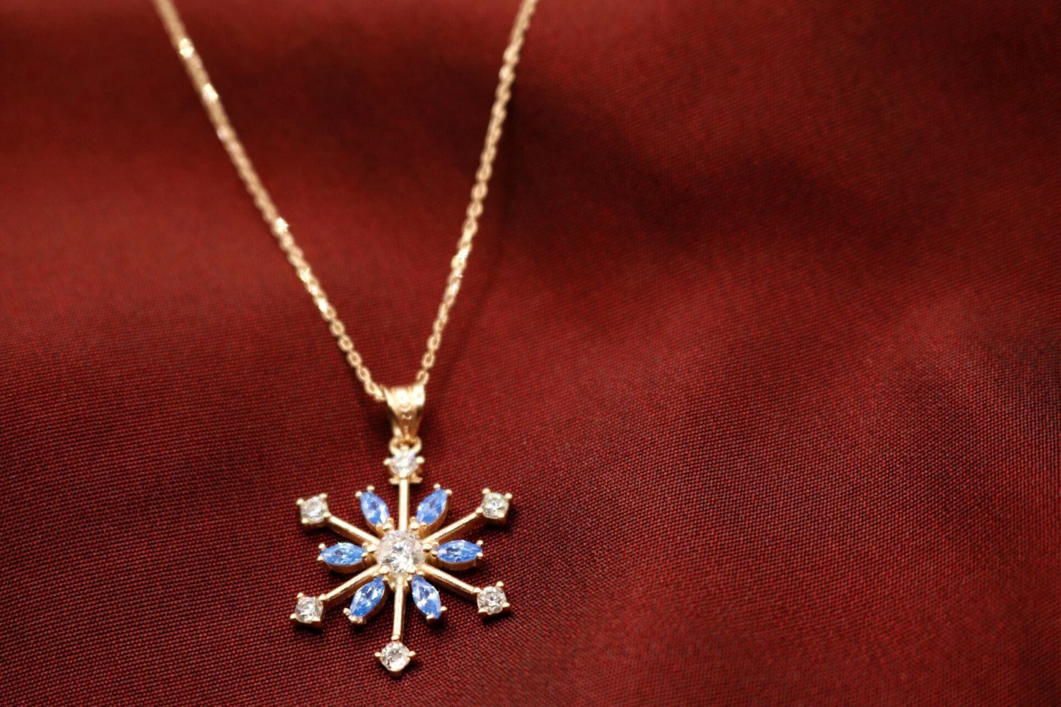 925K Silver Snowflake Necklace For Women, Christmas Gift, Handmade Jewelry, Luck Necklace, Flower Jewelry, Best Friend Birthday Gift For Her 7 925K Silver Snowflake Necklace For Women, Christmas Gift, Handmade Jewelry, Luck Necklace, Flower Jewelry, Best Friend Birthday Gift For Her - Image 5