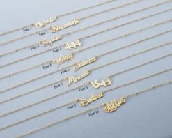 Name Neklace, Gold Name Necklace, Personalised Necklace, Sterling Silver Necklace, Letter Necklace, Handmade Jewellery, Christmas Gift -Jewellery Paradise il fullxfull.4422064427 kufm 1