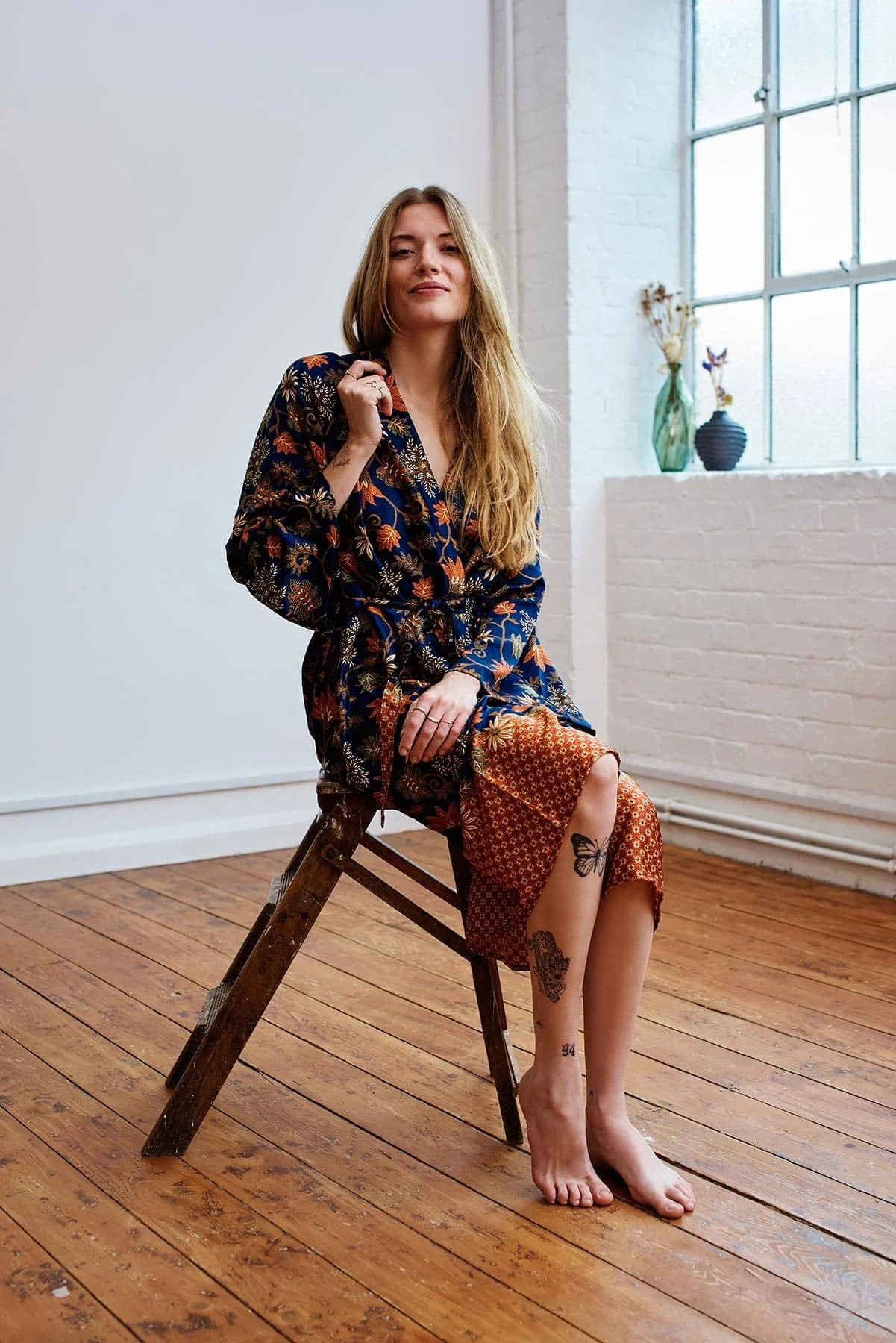 Moonrise Kimono Robe, Christmas Gift Ideas, Silk Blend Dressing Gown, Vintage Kimono, Bridesmaid Robes, Boho Kimono, Bridal Robe, Loungewear 4 Moonrise Kimono Robe, Christmas Gift Ideas, Silk Blend Dressing Gown, Vintage Kimono, Bridesmaid Robes, Boho Kimono, Bridal Robe, Loungewear - Image 2